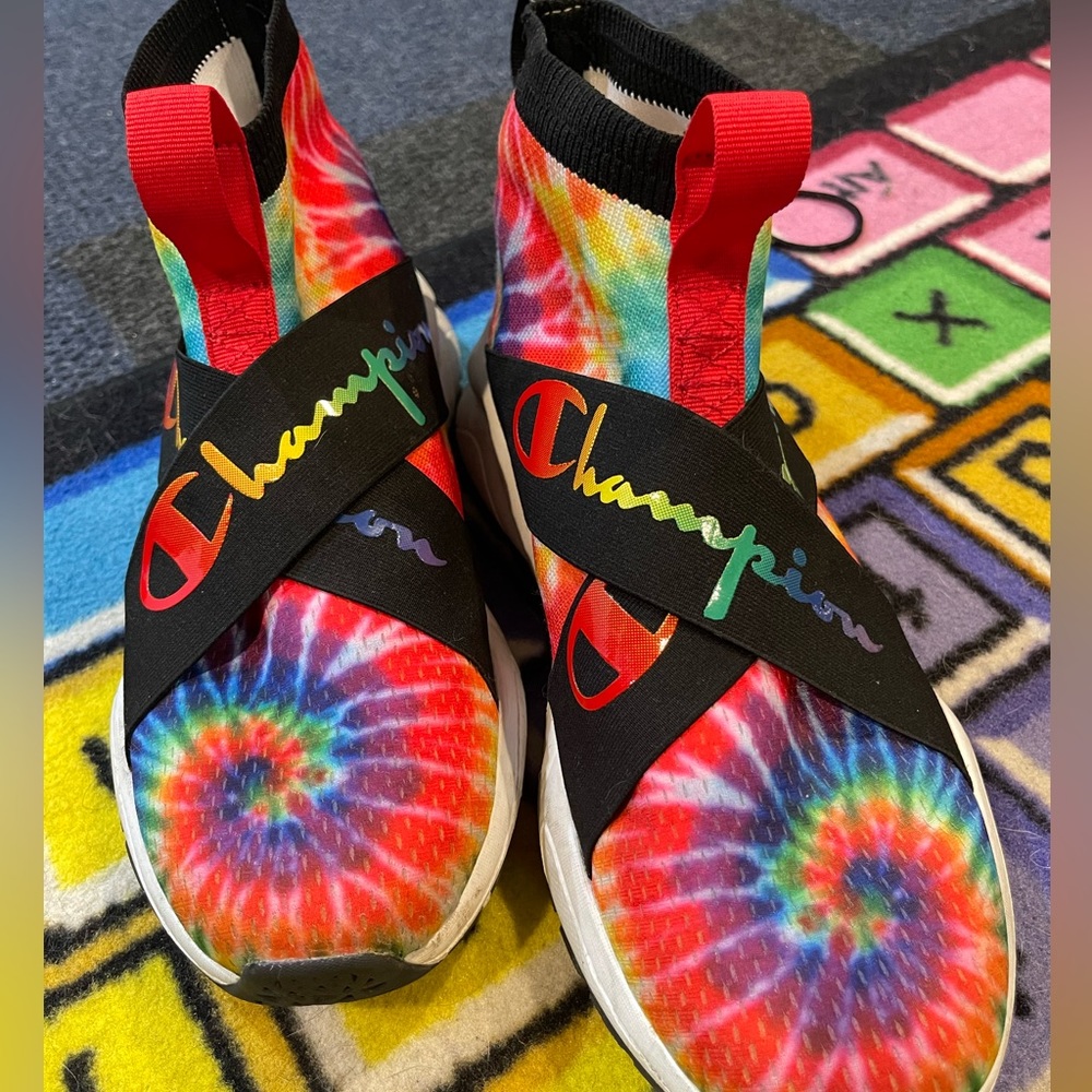 Men’s tie dye Champion sneakers 10.5